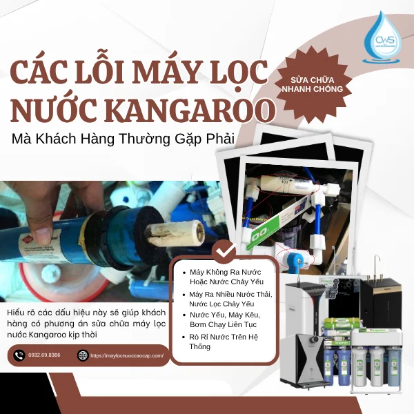 Các Lỗi Máy Lọc Nước Kangaroo Mà Khách Hàng Thường Gặp Phải