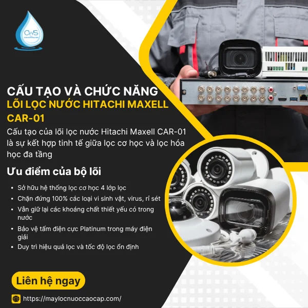 Cấu Tạo Và Chức Năng Của Lõi Lọc Nước Hitachi Maxell CAR-01
