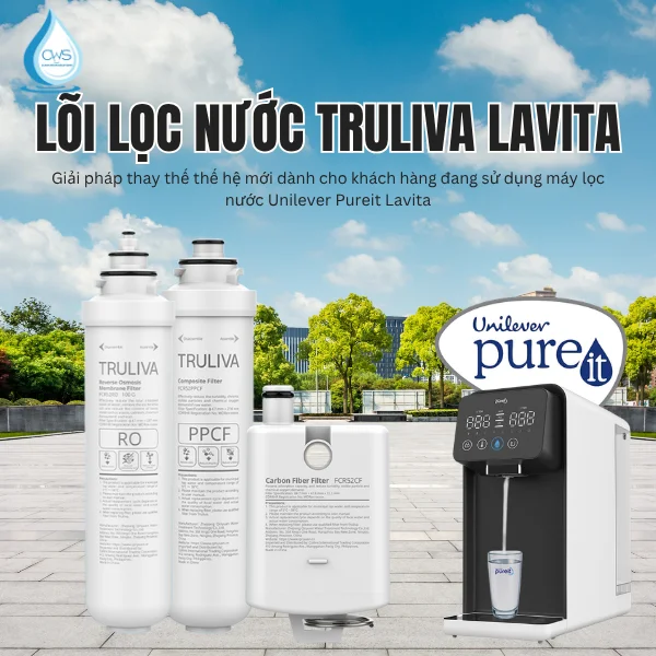 Lõi lọc Nước Truliva Lavita - Tương Thích Cho Dòng Máy Unilever Pureit Lavita