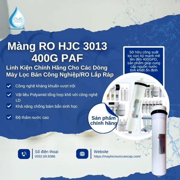 Màng RO HJC 3013 400G PAF - Linh Kiện Chính Hãng Cho Các Dòng Máy Lọc Bán Công Nghiệp, RO Lắp Ráp