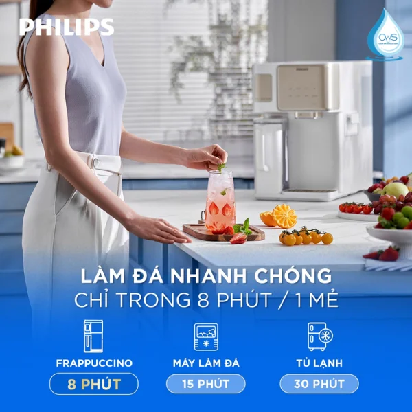 Máy Lọc Nóng Lạnh Làm Đá Philips ADD6922 Với Tốc Độ Làm Đá 8 Phút/Mẻ