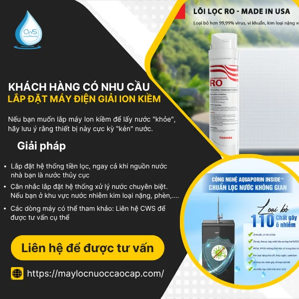 Nhu Cầu Khách Hàng Lắp Đặt Máy Lọc Nước Ion Kiềm