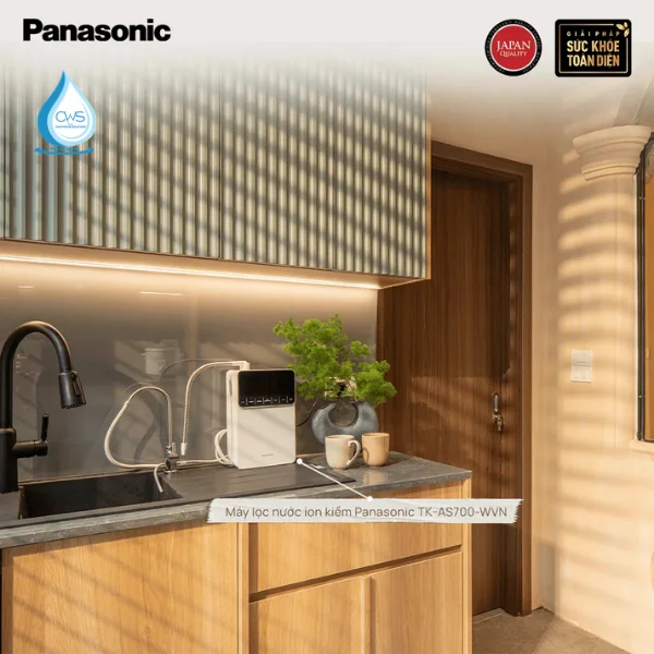 Thiết Kế Nhỏ Gọn, Tối Ưu Diện Tích Của Máy Lọc Nước Ion Kiềm Panasonic TK-AS700