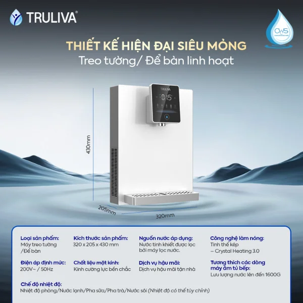 Thiết Kế Treo Tường Nhỏ Gọn, Chất Liệu Sang Trọng