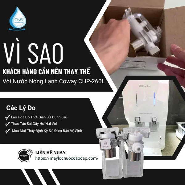 Vì Sao Khách Hàng Cần Nên Thay Thế Vòi Nước Nóng Lạnh Coway CHP-260L