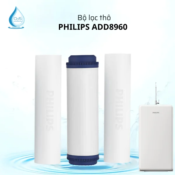 Bộ Lõi Lọc Nước Philips ADD8960 - Bộ Lọc Thô 123 Bộ Lõi Lọc Nước Philips ADD8960 - Bộ Lọc Thô 123