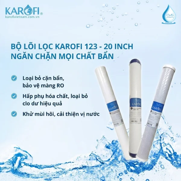Cấu Tạo Và Chức Năng Của Bộ Lõi Lọc Nước 123 Karofi 20 Inch