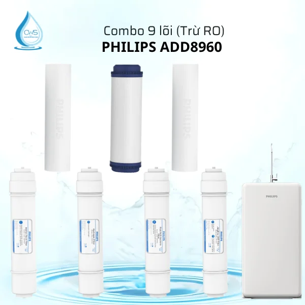 Combo Lõi Lọc Nước Philips ADD8960 (Trừ RO) Combo Lõi Lọc Nước Philips ADD8960 (Trừ RO)