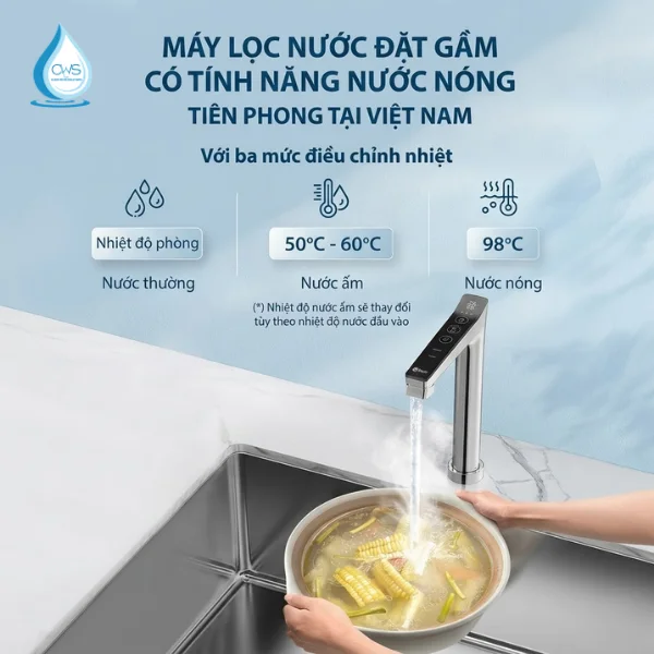 Cung Cấp 3 Chế Độ Nước Nóng - Ấm - Thường