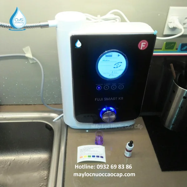 Hình Ảnh Thực Tế Sự Nhỏ Gọn Máy Lọc Nước Ion Kiềm Fuji Smart K8 Sau Lắp Đặt