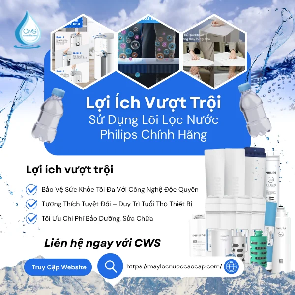 Lợi Ích Vượt Trội Khi Sử Dụng Lõi Lọc Nước Philips Chính Hãng
