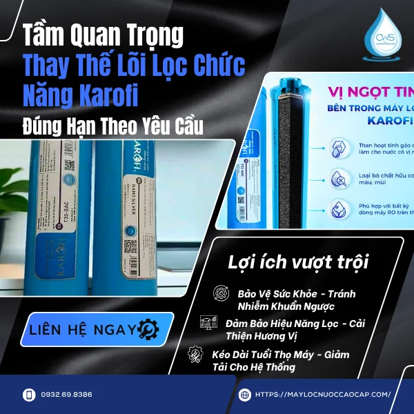 Tầm Quan Trọng Của Việc Thay Thế Lõi Lọc Chức Năng Karofi Đúng Hạn