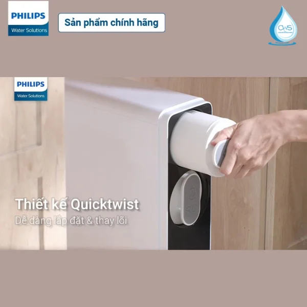 Thay Lõi Lọc Nước Philips AUT3015 Đơn Giản Hơn Nhờ Công Nghệ Quick Twist
