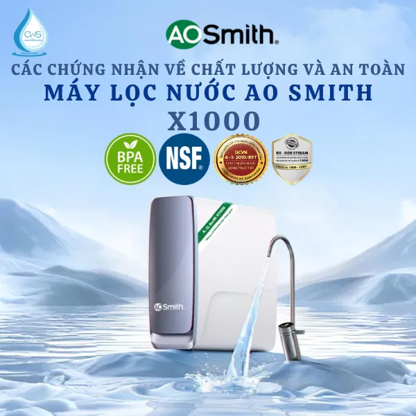 Các Chứng Nhận Quốc Tế Khẳng Định Chất Lượng Máy Lọc Nước AO Smith X100