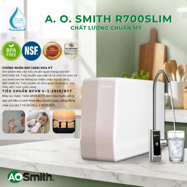 Các Chứng Nhận Về Chất Lượng Của Máy Lọc Nước AO Smith R700Slim