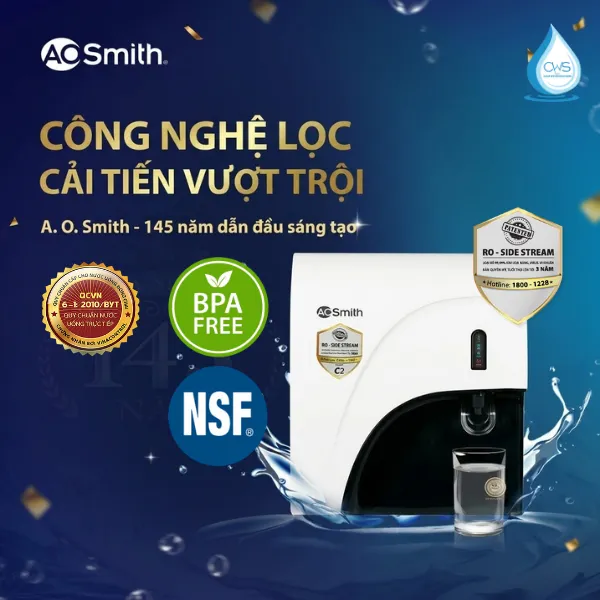 Các Chứng Nhận Về Chất Lượng Và An Toàn Của Máy Lọc Nước AO Smith C2