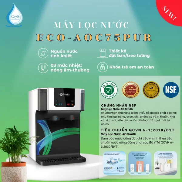 Máy Lọc Nước AO Smith ECO-AOC75PUR Sở Hữu Các Chứng Nhận Về Chất Lượng Và Sức Khỏe Nào