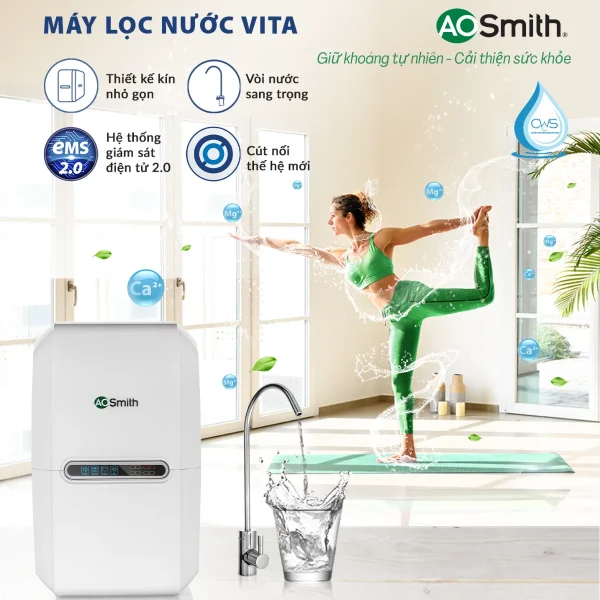 Máy Lọc Nước AO Smith Vita Plus - Công Nghệ Lọc RO Giữ Khoáng Đầu Tiên Tại Việt Nam