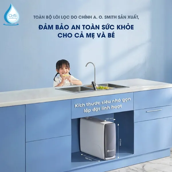 Máy Lọc Nước AO Smith X1000 Sở Hữu Thân Máy Siêu Mỏng 15cm — Giải Pháp Hoàn Hảo Cho Gầm Bếp Chật Hẹp
