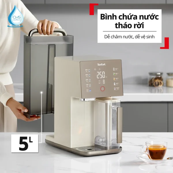Máy Lọc Nước Tefal BR453AY0 Sở Hữu Công Suất Lọc Đạt 4L Cùng Bình Nước Thô Lên Đến 5L