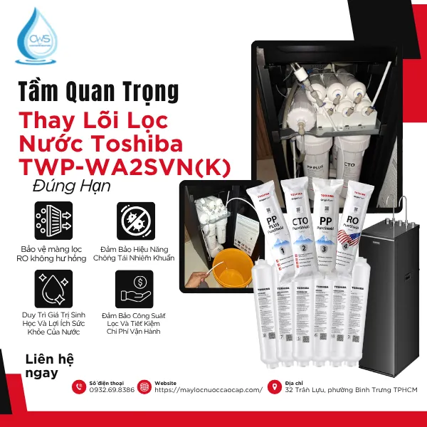 Tầm Quan Trọng Của Việc Thay Lõi Lọc Nước Toshiba TWP-WA2SVN(K) Đúng Hạn
