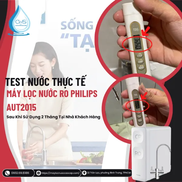 Test Nước Thực Tế Chất Lượng Nước Máy Lọc Nước RO Philips AUT2015