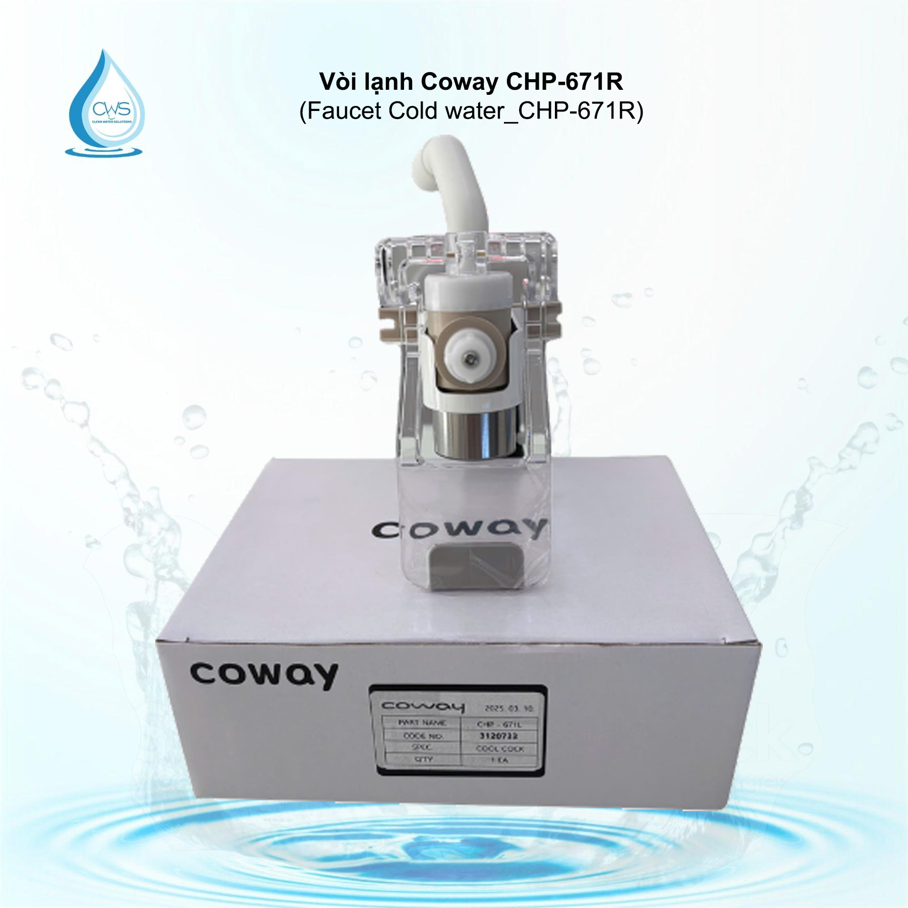 AVT LÕI LỌC VÀ PHỤ KIỆN - 179 Voi-lanh-Coway-CHP-671R-Faucet-Cold-water_CHP-671R