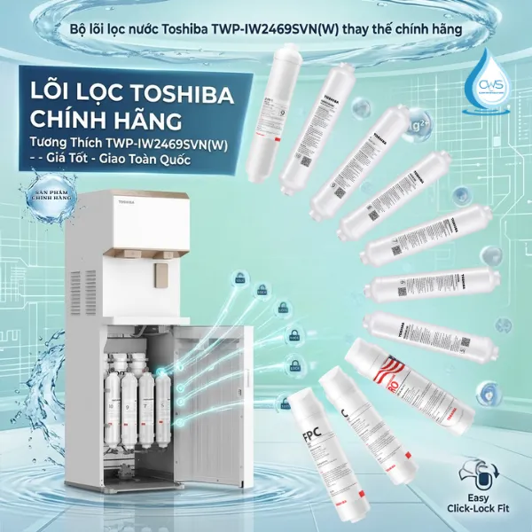 Bộ Lõi Lọc Nước Toshiba TWP-IW2469SVN(W) Có Bao Nhiêu Lõi? Giá Lõi Hiện Nay Là Bao Nhiêu