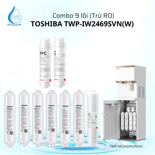 Combo 9 Lõi Lọc Nước Toshiba TWP-IW2469SVN(W) Trừ RO Combo 9 Lõi Lọc Nước Toshiba TWP-IW2469SVN(W) Trừ RO