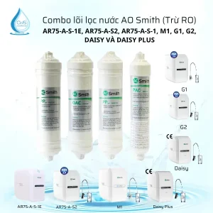 Lõi Lọc Nước AO Smith 5 Lõi - Combo 4 Lõi (Trừ RO)