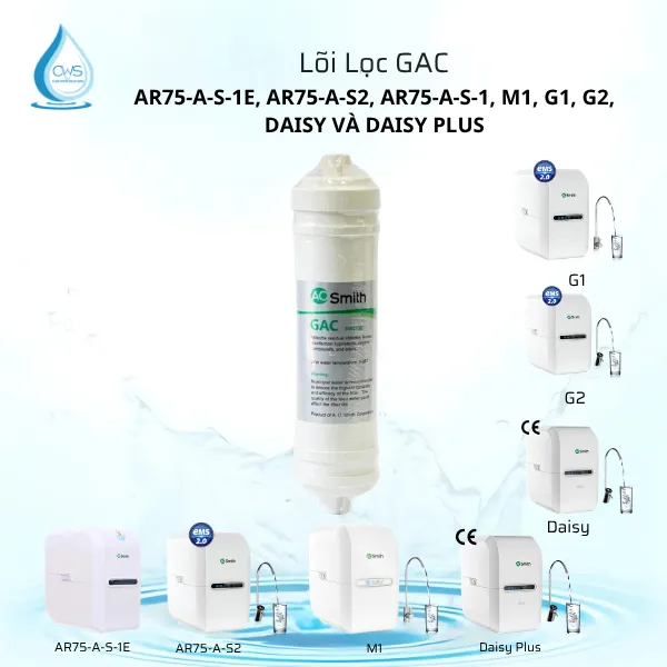 Lõi Lọc Nước AO Smith 5 Lõi - Lõi GAC Lõi Lọc Nước AO Smith 5 Lõi - Lõi GAC