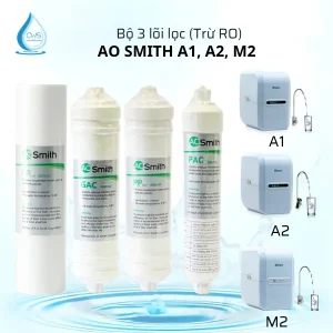 Lõi Lọc Nước AO Smith A1 A2 M2 Chính Hãng - Combo 4 Lõi Trừ RO