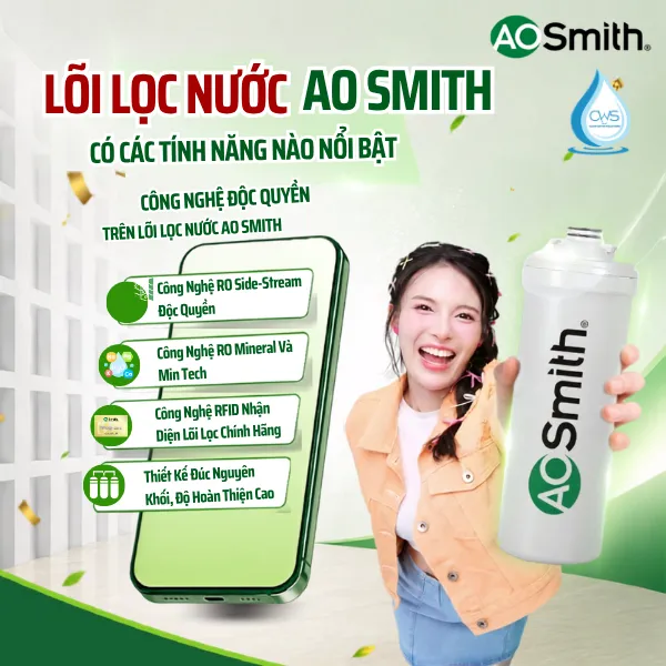 Lõi Lọc Nước AO Smith Có Các Tính Năng Nào Nổi Bật