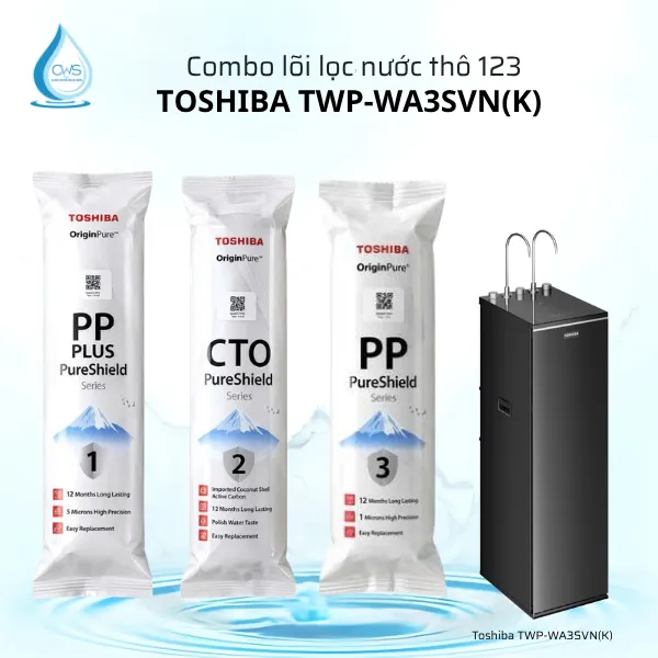 Lõi Lọc Nước Toshiba TWP-WA3SVN(K) - Combo Bộ Lọc Thô 123 Lõi Lọc Nước Toshiba TWP-WA3SVN(K) - Combo Bộ Lọc Thô 123