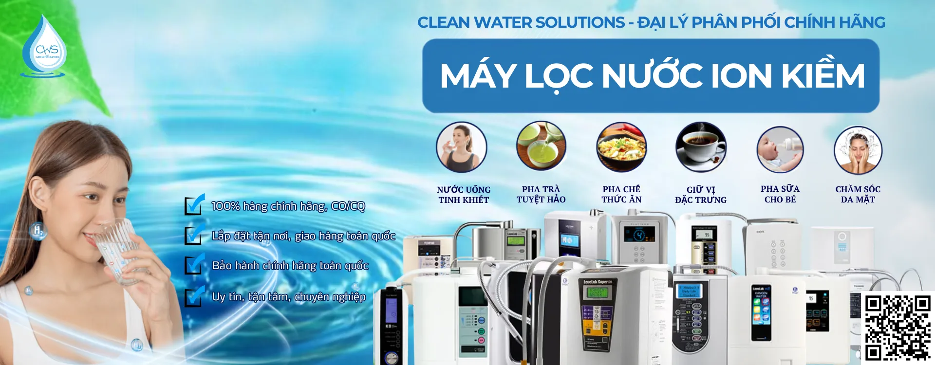 Máy Lọc Nước Ion Kiềm Tại Clean Water Solutions