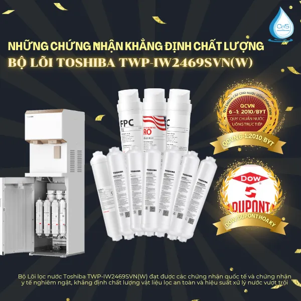 Những Chứng Nhận Khẳng Định Chất Lượng Bộ Lõi Toshiba TWP-IW2469SVN(W)