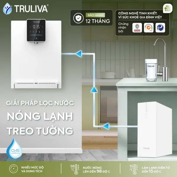 Quy Trình Hoạt Động Của Combo Máy Lọc Nước Nóng Lạnh Truliva W6412 UR3626 Như Thế Nào