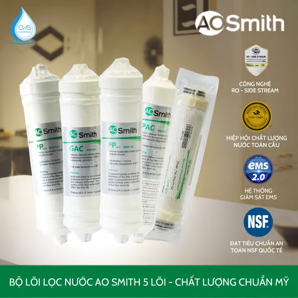 Ưu Điểm Nổi Bật Của Bộ Lõi Lọc Nước AO Smith 5 Lõi