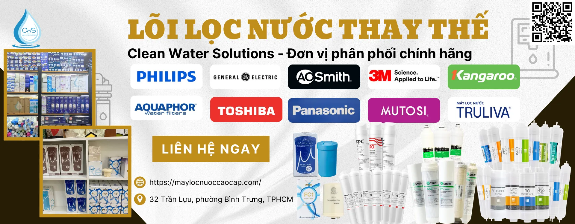 Banner Lõi Lọc Nước Nhập Khẩu Chính Hãng Tại Clean Water Solutions