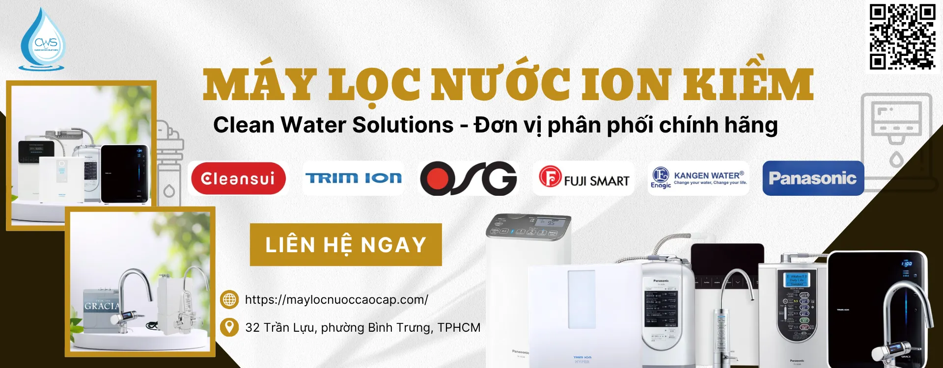 Banner Máy Lọc Nước Ion Kiềm Chính Hãng Tại CWS