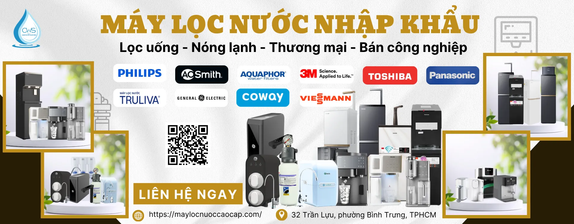 Banner Máy Lọc Nước Nhập Khẩu Chính Hãng Tại Clean Water Solutions