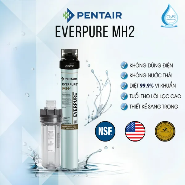 Các Chứng Nhận Về Chất Lượng Cho Máy Lọc Nước Pentair Everpure MH2