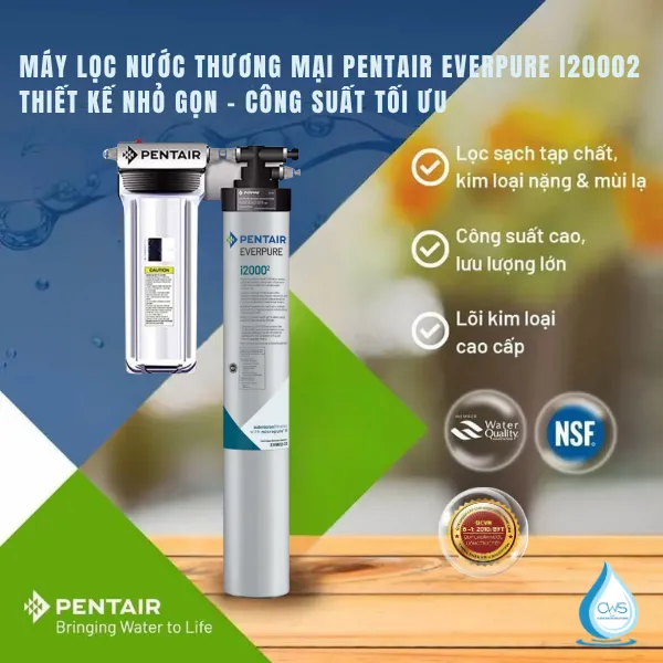 Các Chứng Nhận Về Chất Lượng Và Kiểm Định An Toàn Của Máy Lọc Nước Pentair Everpure i20002