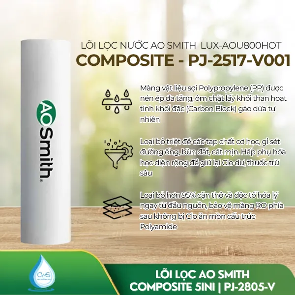Lõi Lọc Composite 5 In 1 (Mã Lõi: PJ-2805-V)
