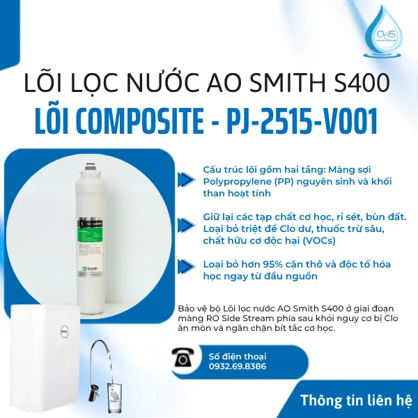 Lõi Lọc Composite (Mã Lõi: PJ-2515-V001)