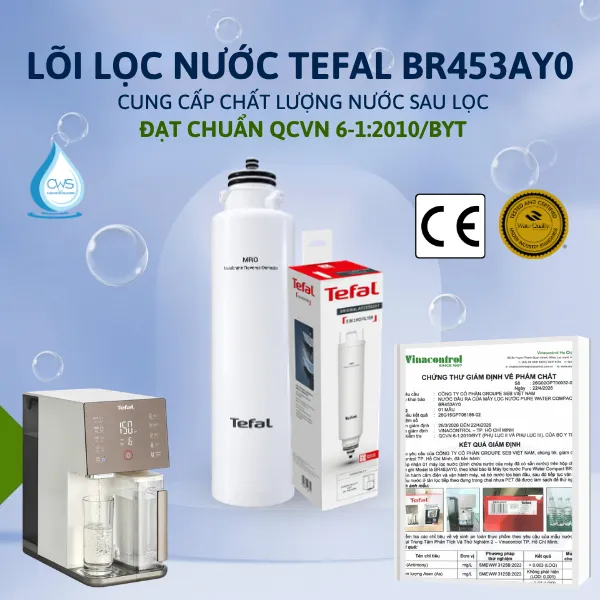 Các Tiêu Chuẩn Và Chứng Nhận Liên Đến Chất Lượng Sau Lọc Của Lõi Lọc Nước Tefal BR453AY0