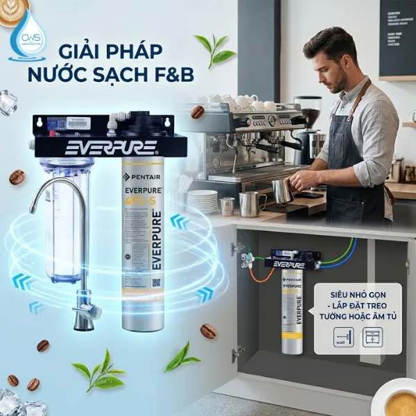 Máy Lọc Nước Pentair Everpure 4FC-S Lắp Đặt Đơn Giản, Linh Hoạt