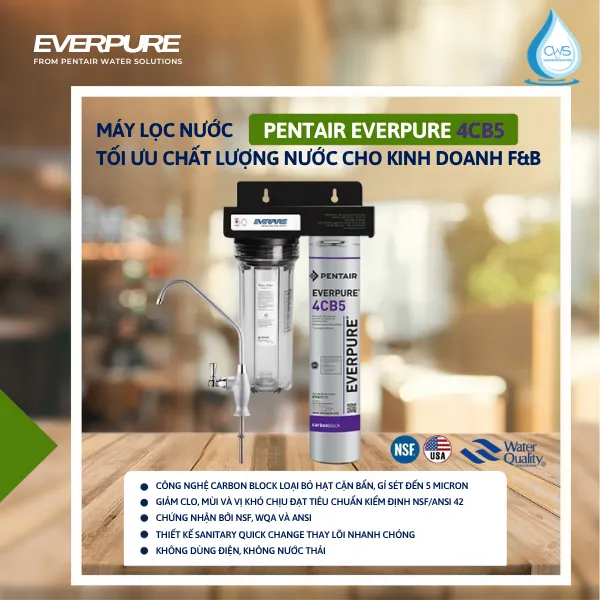 Tính Năng Chính Của Máy Lọc Nước Pentair Everpure 4CB5