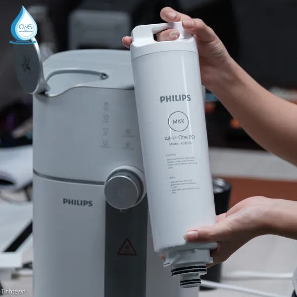 Vị Trí Của Lõi Lọc Nước Philips ADD6910 Trên Máy