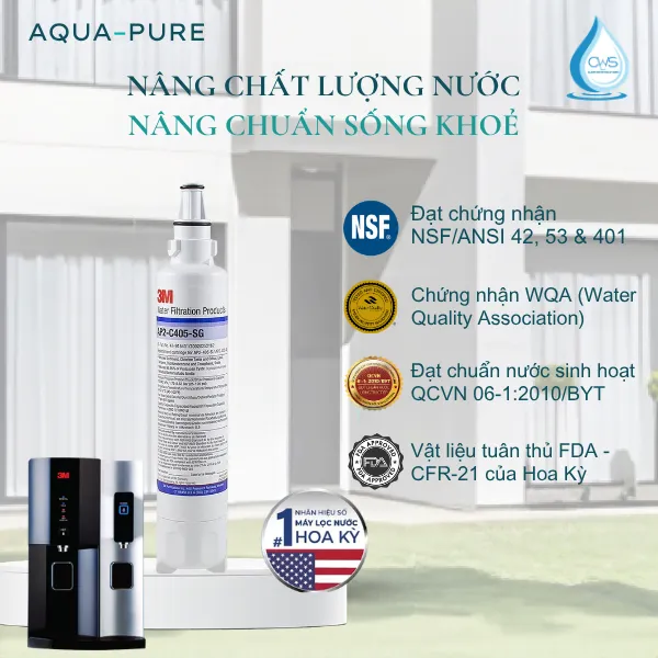 Các Chứng Nhận Của Lõi Lọc Nước 3M Aqua-Pure AP2 C405 SG